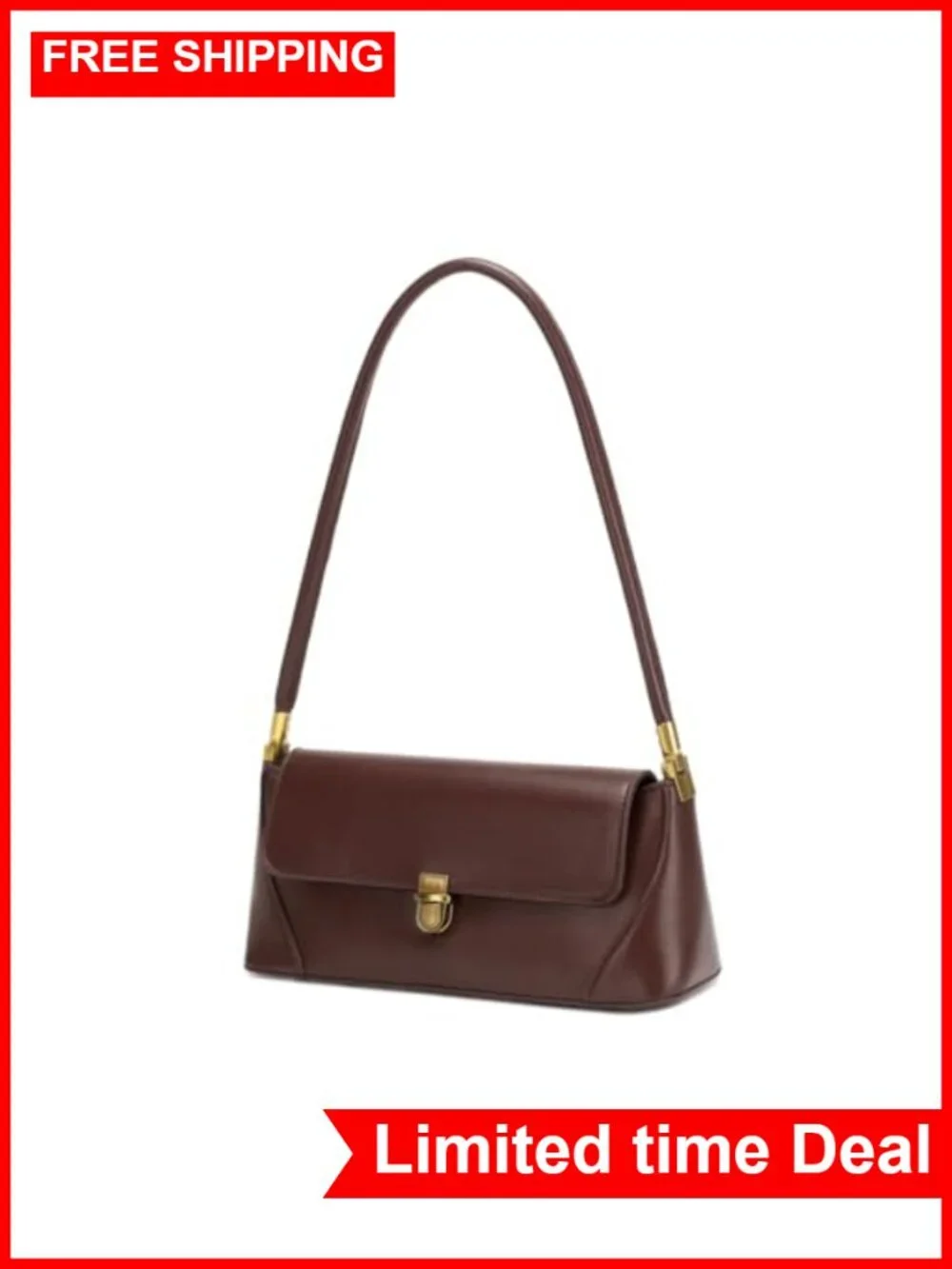 Vintage Hobo Shoulder Bag PU Leather Mini Tote Purse Women Retro Handbag